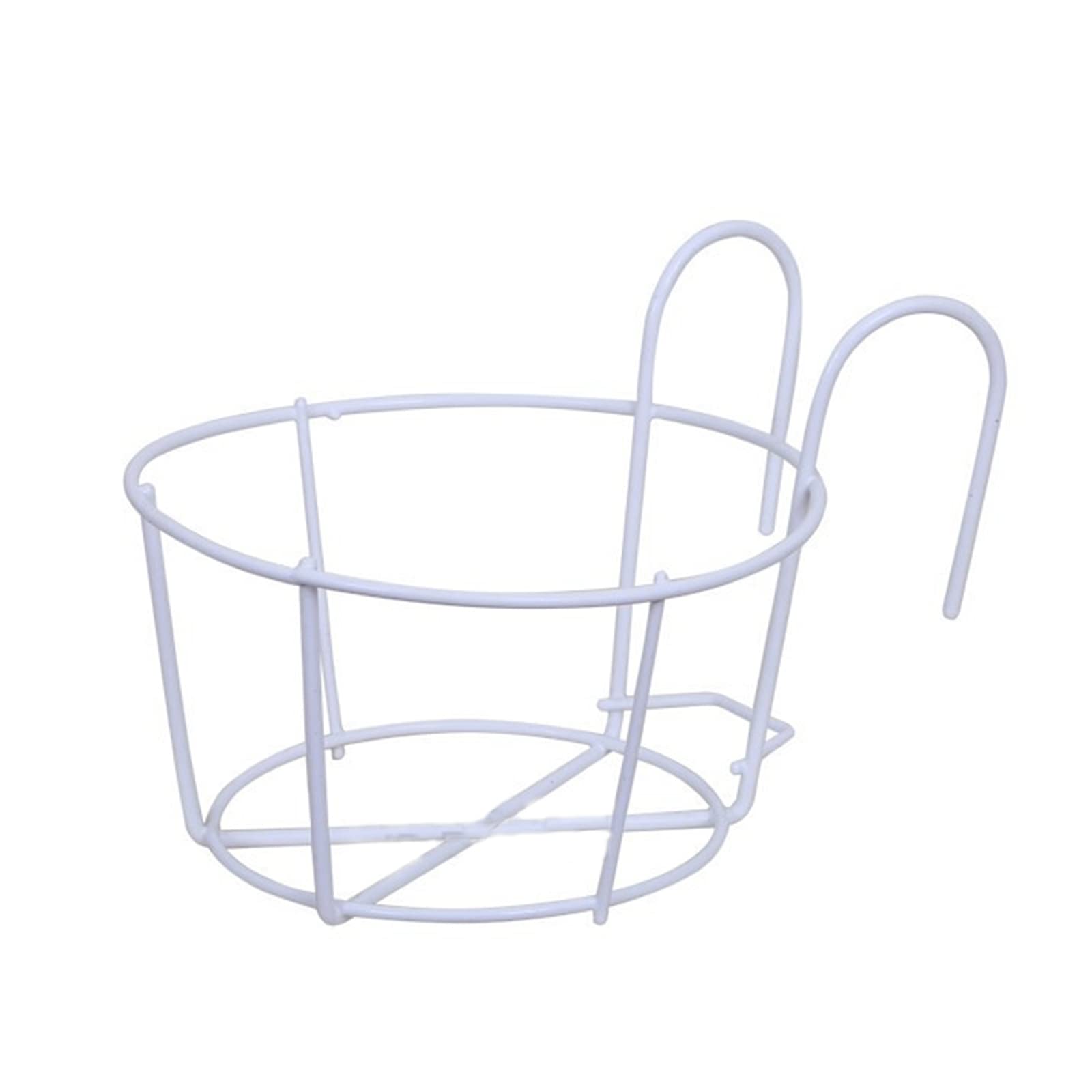 Alapaste 4 Pack Round Hanging Railing Planters,12inch Iron Art Hanging Baskets Flower Pot Holders Plant Holder Over The Rail,Metal Hanging Flower Stand Fence Planters for Indoor Outdoor Use