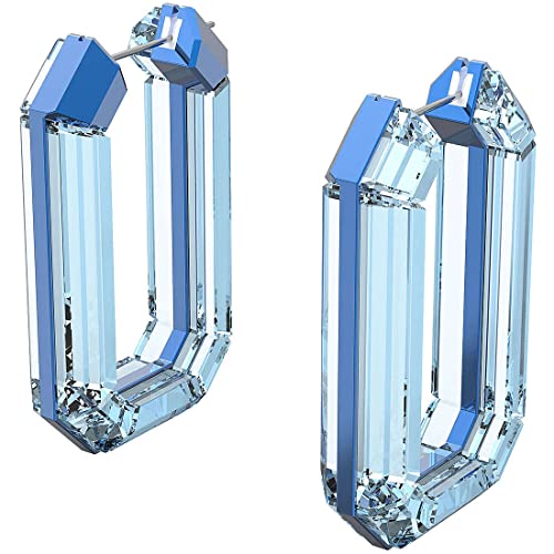 Boucles d'oreilles créoles en cristal Swarovski en laiton élégant