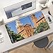 Spanish Cities Desk Mat Non-Slip Laptop Writing Pad Large Keyboard Mousepad with Rubber Base 23.6