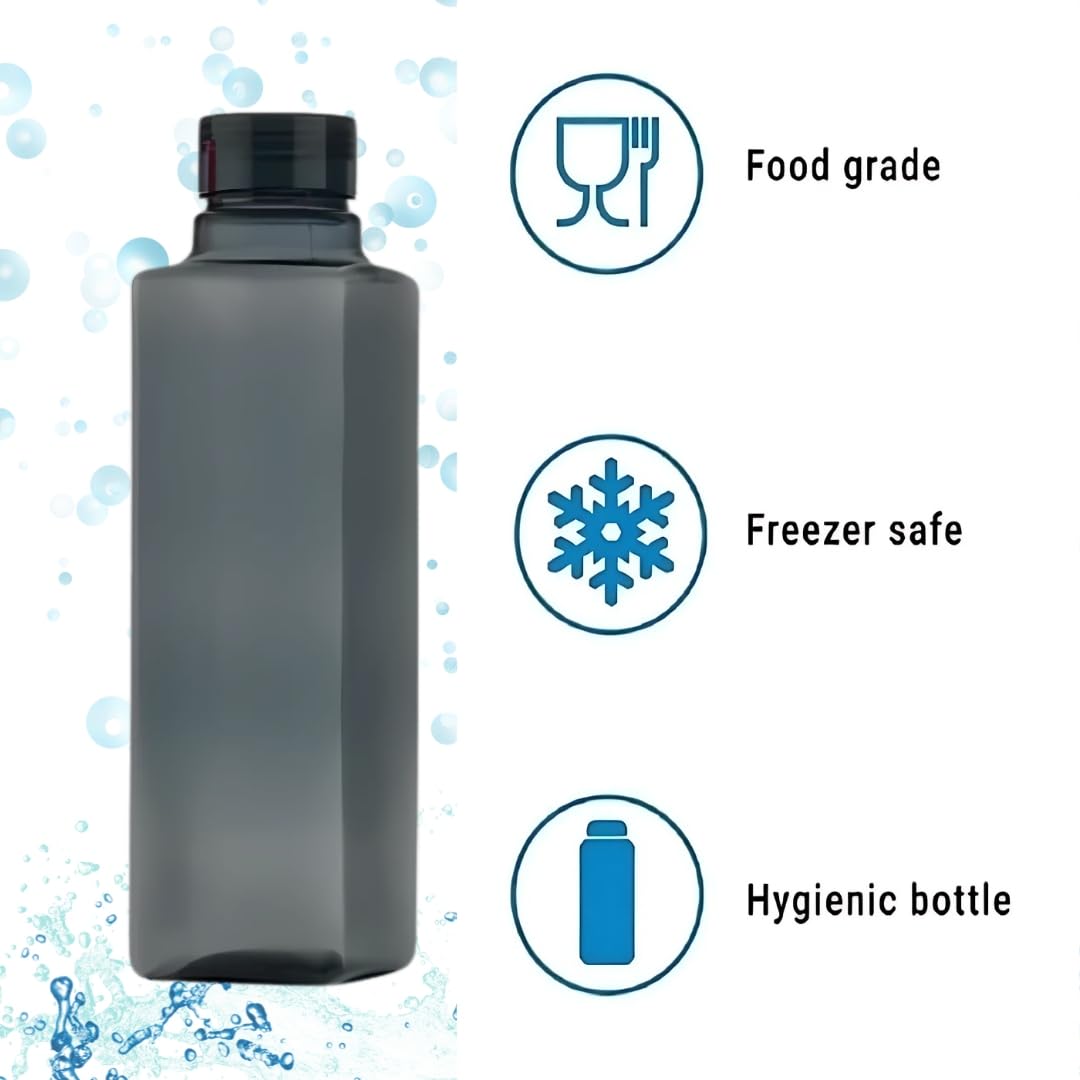 Transparent Square Water Bottles - Pack of 6 -5