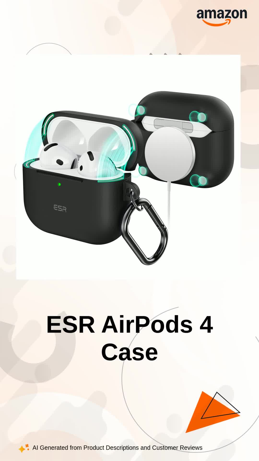 ESR for AirPods 4 Case, Compatible with AirPods 4th Generation