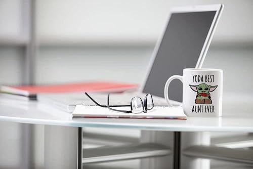 Miniatura 5 de LOZACHE BAE Best Aunt Ever Baby Yodas - Taza de café, regalo de cumpleaños para el día de la madre, regalo de agradecimiento para tía bisuta, 11