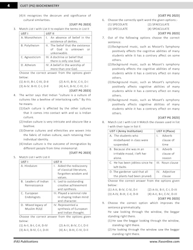 Image of CUET PG Biochemistry Book 2026 | Previous Year Solved Papers (2022-2025) & Practice Question bank with Detailed Solution | Best Seller PYQ for NTA CUET PG & MSc Biochemistry Entrance Exam | IFAS