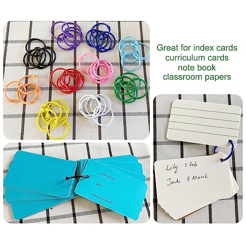 Image of Key Chains or Key Rings with Binder Rings (100 Pack), 1 1 /5 inch Size for School, Home or Office