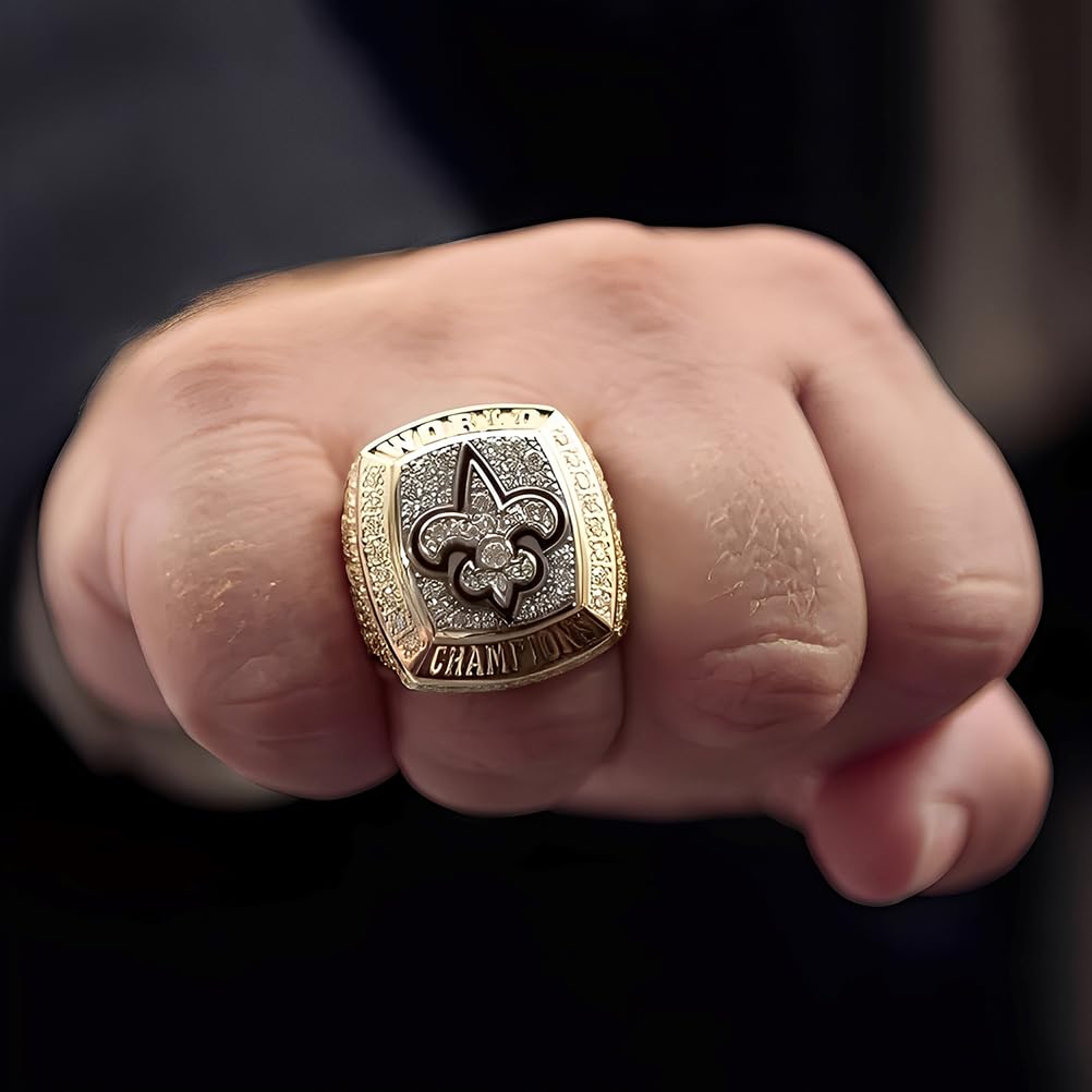 Pierścień Mistrza Super Bowl 2009 Saints – Pamiątka Mistrzostw Futbolu Amerykańskiego dla Fanów, Absolwentów, Taty i Przyjaciół