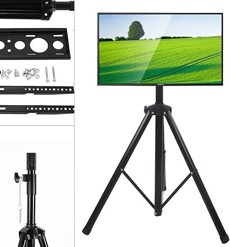LGXSHOP Trípode de TV para pantalla plana LED LCD de 34 a 50 pulgadas, soporte de TV portátil de altura ajustable, soporte de TV de piso, adecuado