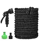 FEALING Flexibler Gartenschlauch, 15m 50 FT Flexischlauch Gartenschlauch Flexi Wonder, Flexi Gartenschlauch, Flexi Wonder Gartenteich Schlauch Bewässungs Schlauch Dehnbar