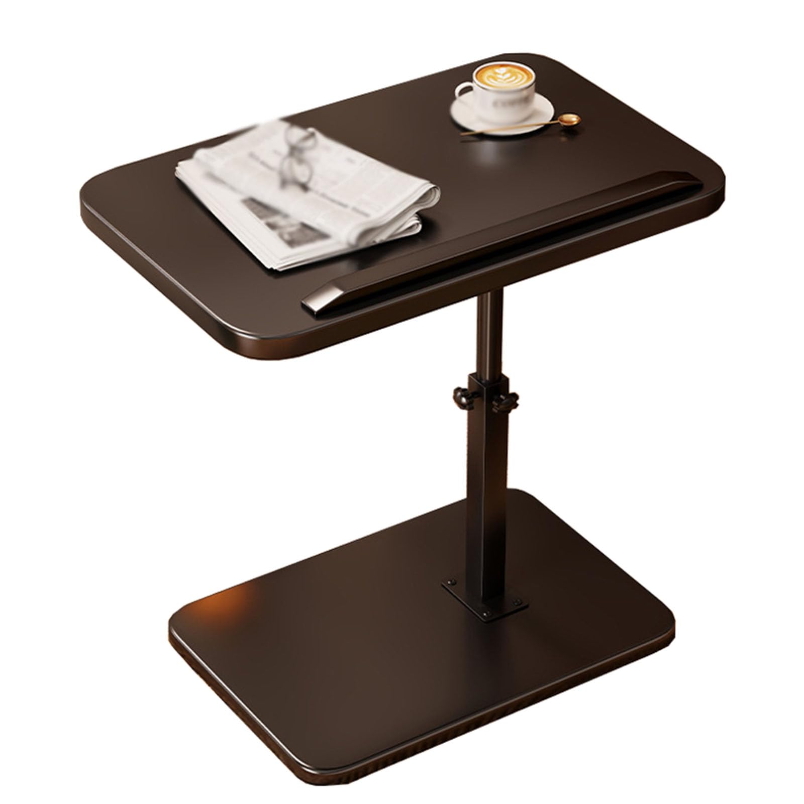Table d'appoint réglable en C et table de chevet moderne avec dessus réversible