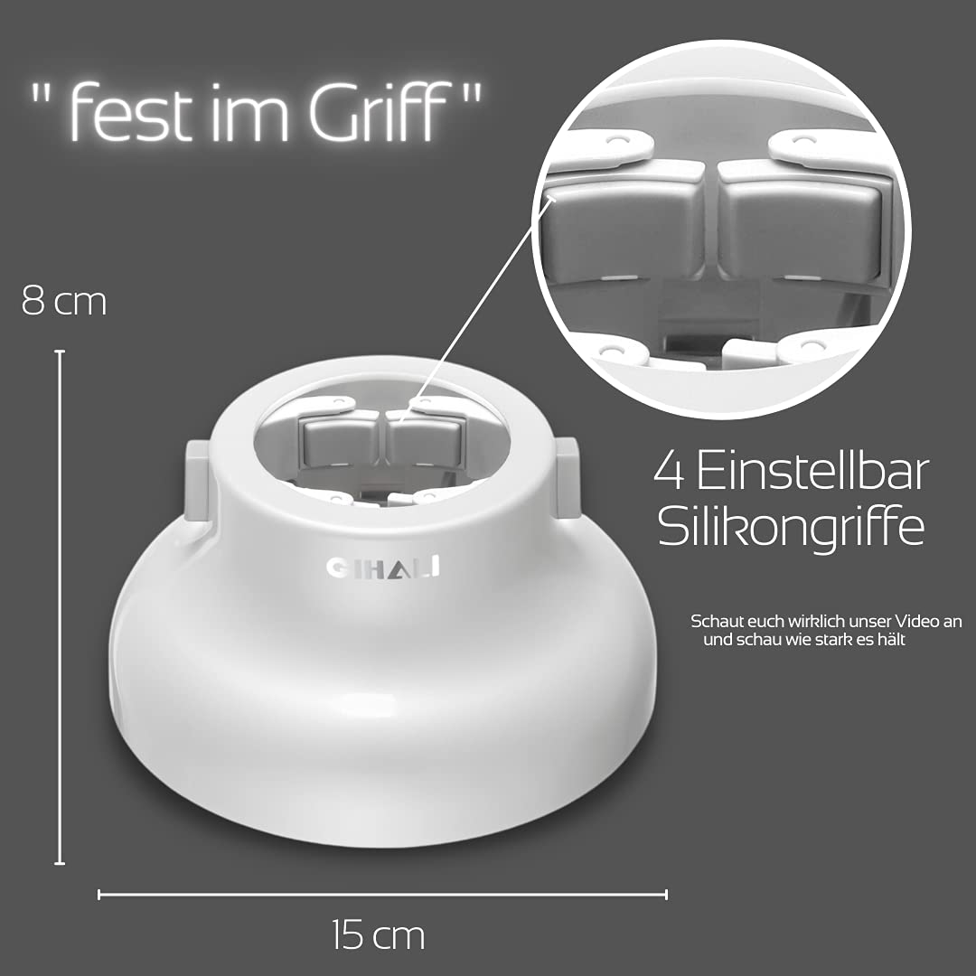Universalaufsatz Haar Diffusor "Super Stabil" 4,4 cm bis 6,6 cm für natürlich lockiges und welliges Haar, Haartrockneraufsatz, Universal Diffusor Aufsatz, Diffuser Haare Locken (Schwarz Matt)