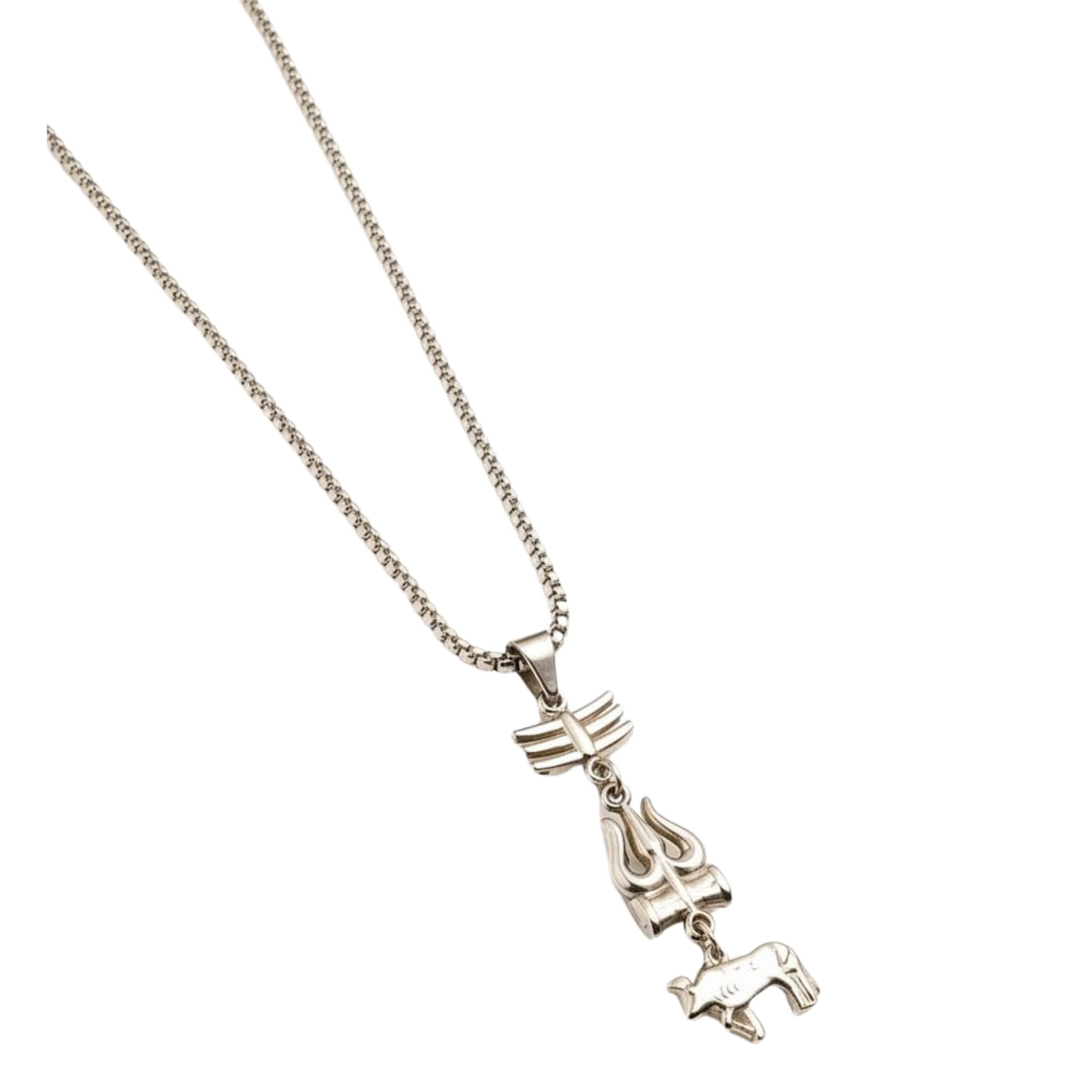 Superstar mahesh babu ssmb29 movie style trishul damru rhodium beads alloy|S_Box_SSMB-P04