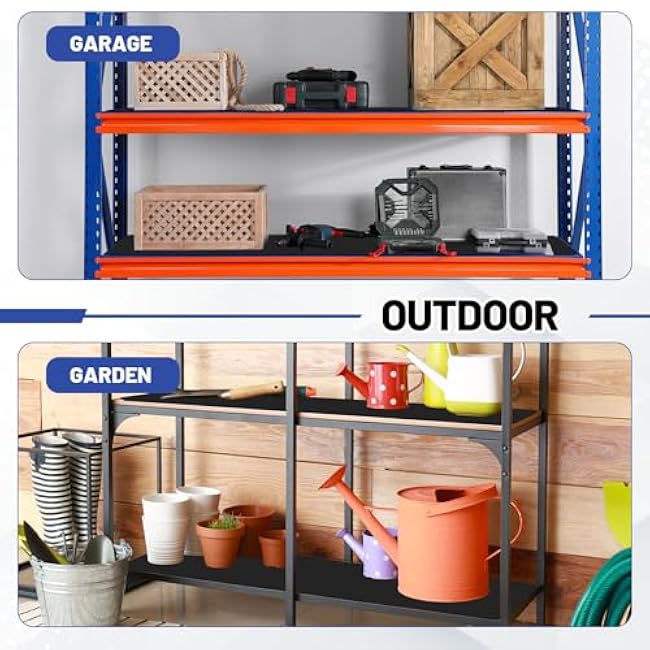 Sliner 8 Pack 14 x 36 Inch Wire Shelf Liner Black Plastic Waterproof Liners for Organizing Metal Rack Shelves, Kitchen Cabinets, Cupboard, Pantry