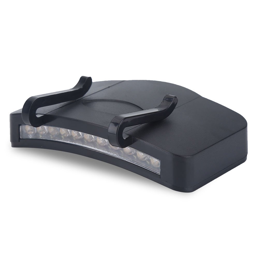 Alomejor 11 ledlampen met clip voor vizier, handsfree licht, voor vissen, kamperen, jagen, hardlopen, wandelen en andere outdooractiviteiten