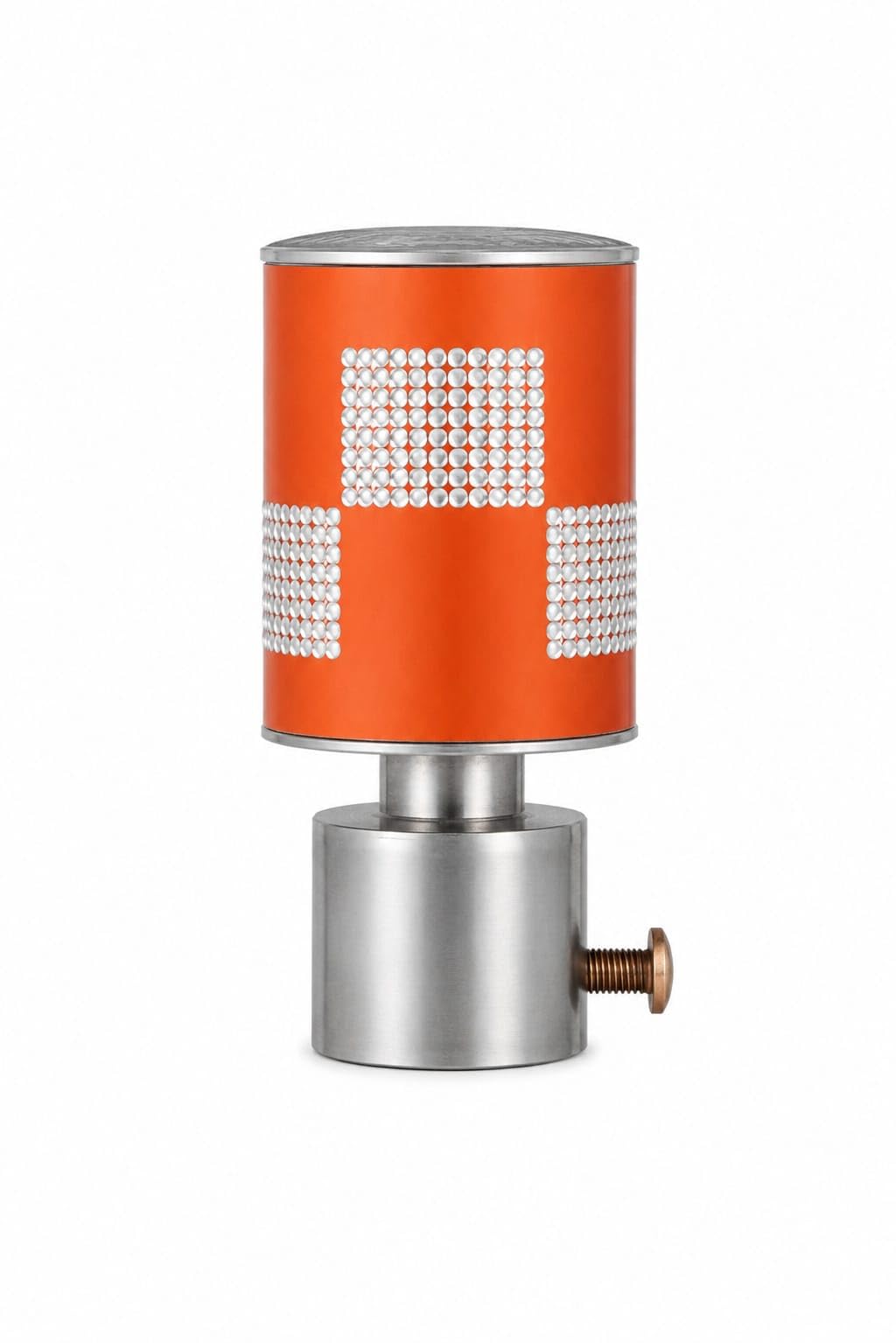 Premium Curtain Rod End Finials Piece of 1, Decorative Metal Curtain Pole End Caps, Stylish Orange & Silver Design, Durable Rust-Resistant Curtain Rod Accessories for Home Decore-image-3