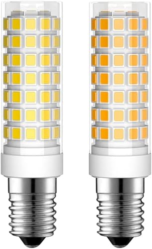 Paquete de 2 bombillas LED E14 con base europea de 8 W, nevera E14, bombilla para campana extractora 4173175, bombilla para horno Whirlpool