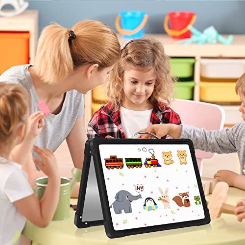 Image of Small Dry Erase White Board Double-Sided Magnetic Portable White Board Desktop Foldable Tabletop Whiteboard Easel for Home, Office, Classroom