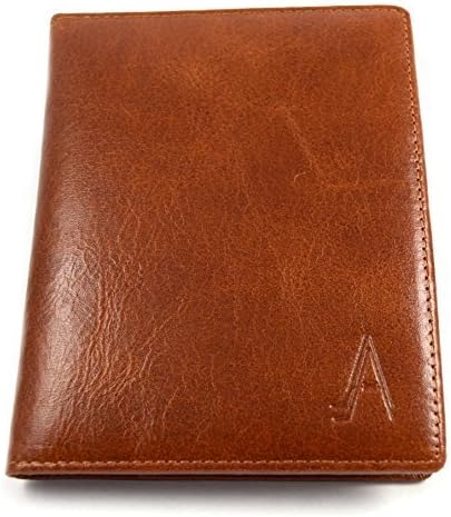 Leather Passport Holder Cover Case RFID Blocking Travel Wallet
