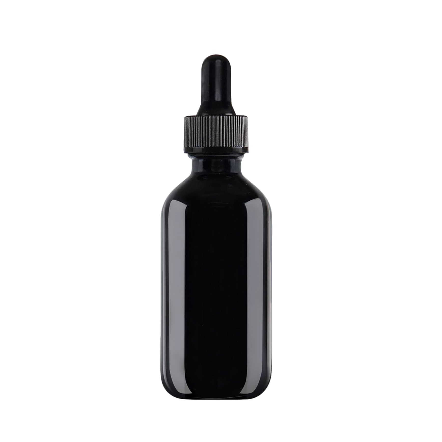 Paquete de 48 frascos cuentagotas de vidrio de 1 onza, frascos cuentagotas negros con cuentagotas de vidrio para aceites esenciales, perfumes (30 ml, negro)