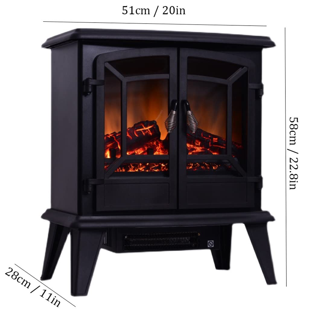 camino elettrico Camino elettrico free-standing della decorazione della casa della simulazione della fiamma, la dimensione della fiamma regolabile, il riscaldatore dell interno e del salotto, effetto
