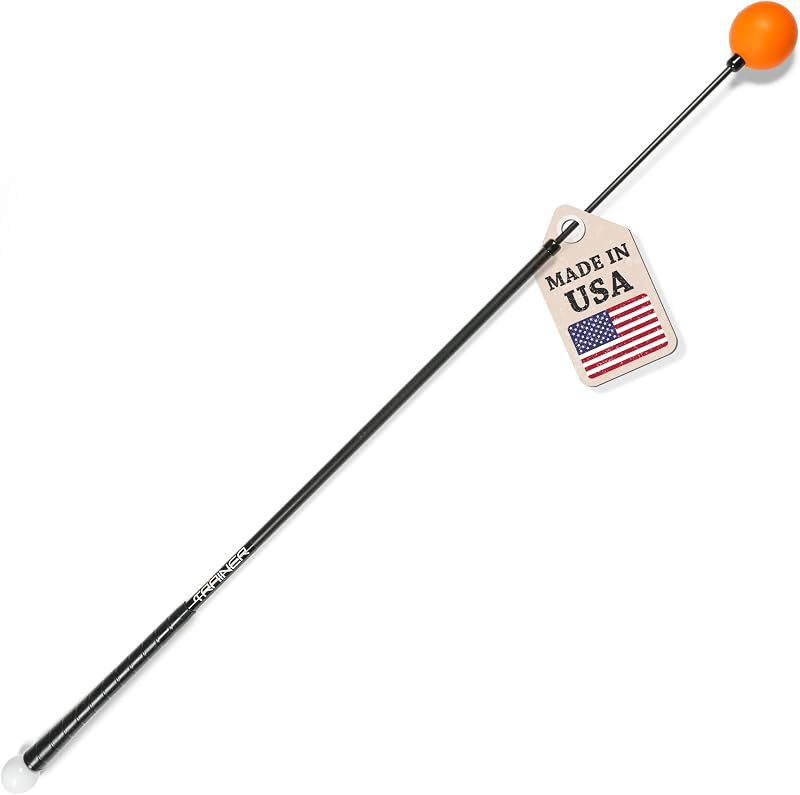 Ayuda para entrenar swing de golf Orange Whip patentada y fabricada en EE. UU. para mejorar el ritmo, la flexibilidad, el equilibrio, el ritmo y la fuerza *Hecho en Estados Unidos*