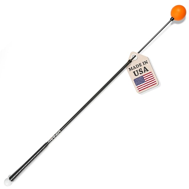 Orange Whip Golf Swing Trainer Aid Patented Made in USA for Improved Rhythm Flexibility Balance Tempo and Strength
