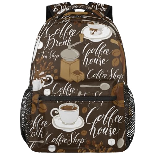 Sac à dos de loisirs abstrait café 29x40cm pour cartable scolaire enfants