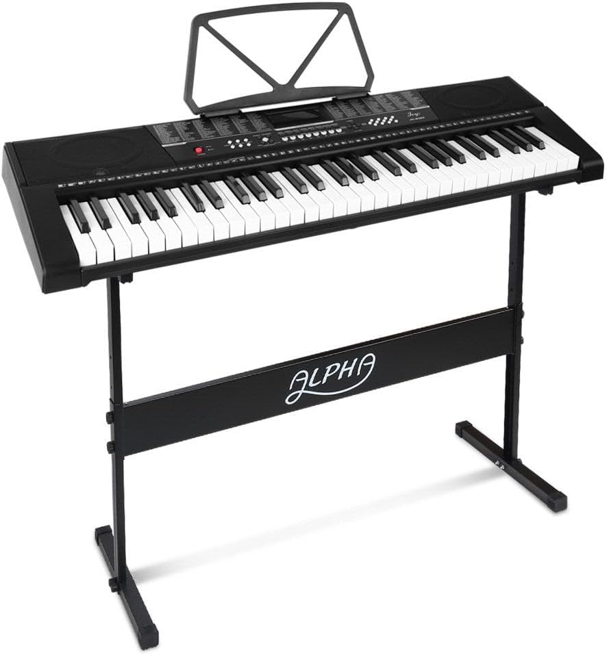 ALPHA 61 Keys Electronic Piano Keyboard Portable Digital Keyboard with ...