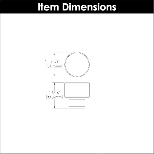 Miniatura 6 de Hickory Hardware Midway Collection - Pomos para gabinete de cocina, pomo de cajón y aparador de calidad, tiradores para puertas de gabinete, cajones