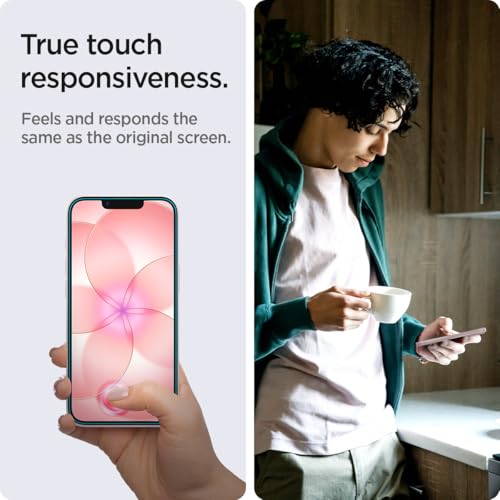 Image of Spigen EZ Fit Tempered Glass Screen Protector Guard for iPhone 17e /16e /14 /13 /13 Pro - 2 Pack [Sensor Protector]