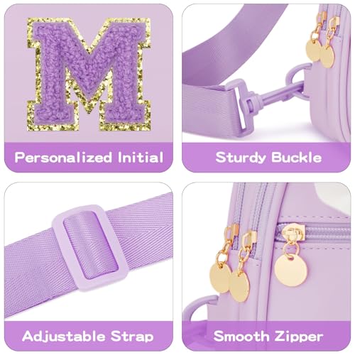 Image of Initial Sling Bag Crossbody Purse for Kids Girls Age 3-8