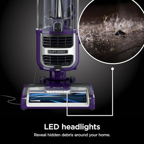 Shark Lift-Away Upright Vacuum, PowerFins, No Hair Wrap, Eggplant, ZD201 - image 7