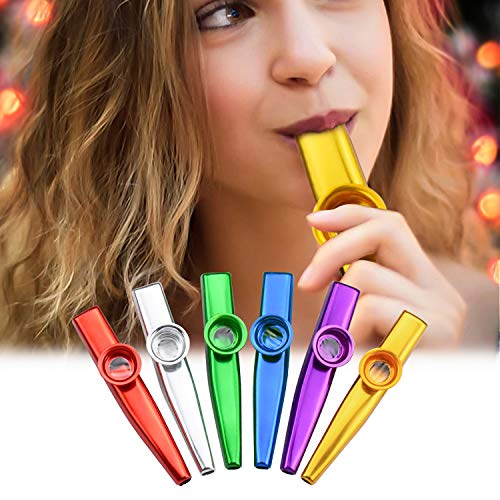 6 pcs WEKON Métal Kazoo, Instrument de Musique Enfant, 6 Couleurs Flûte Métal Instruments de Musique pour Accompagnement… - Les Beatles, Paul McCartney, John Lennon, RIngo Starr, George Harrison 6 pcs WEKON Métal Kazoo, Instrument de Musique Enfant, 6 Couleurs Flûte Métal Instruments de Musique pour Accompagnement… – Image 3