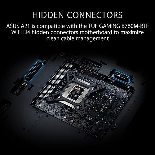 ASUS A21 Micro-ATX Case Black Edition Supports Graphics Cards up to 380mm, 360mm Coolers, & Standard ATX PSUs, Porous Front-Panel Mesh, Compatible with New BTF Hidden Connector Technology
