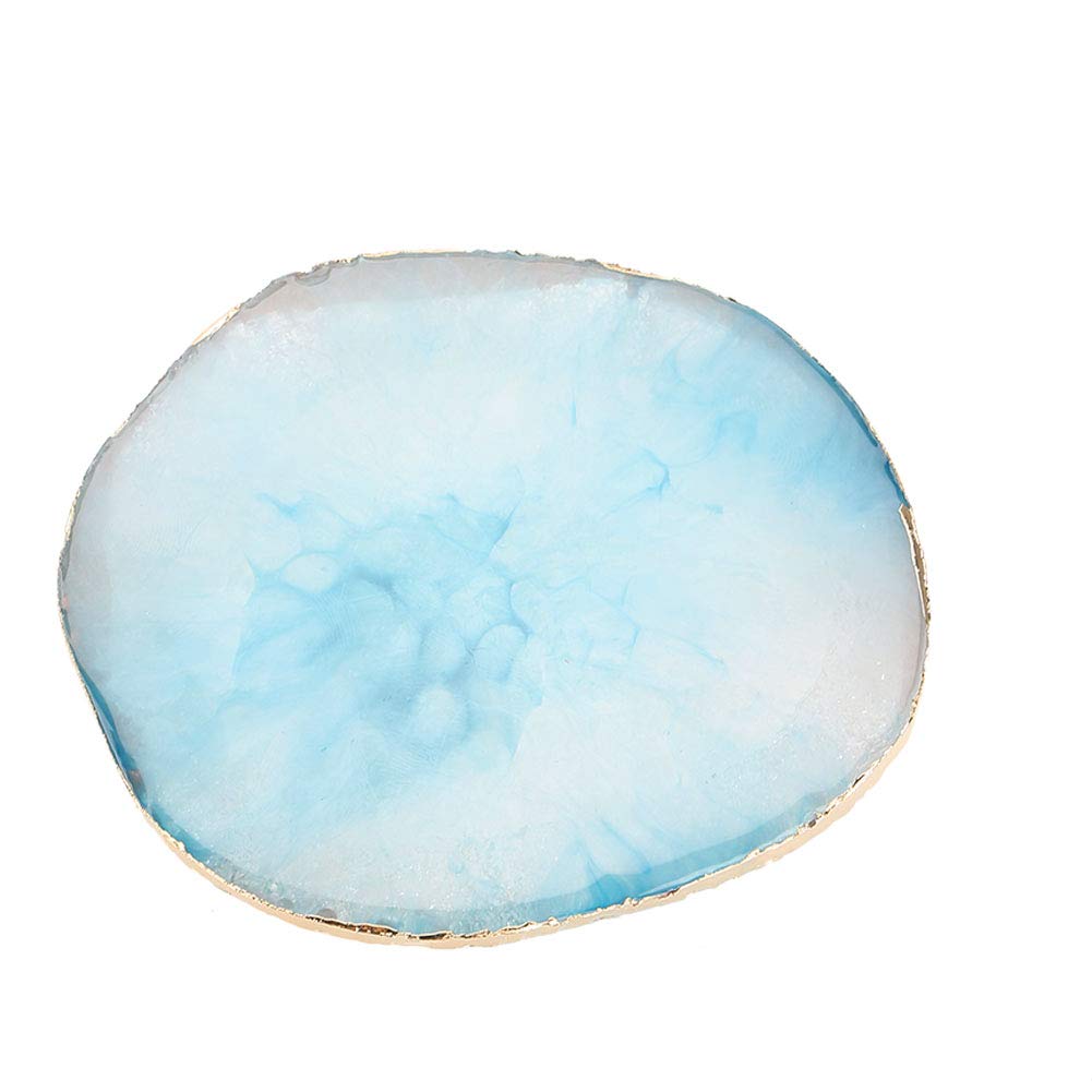 Palette en résine pour mélange de vernis à ongles, bordure dorée