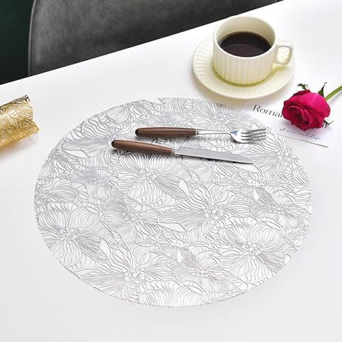Set de table argenté lavable 38 cm pour protéger et embellir la table