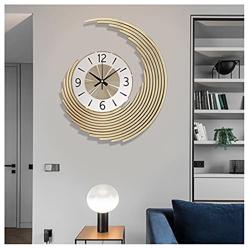 Horloge murale silencieuse sans tic-tac à quartz 3D en métal