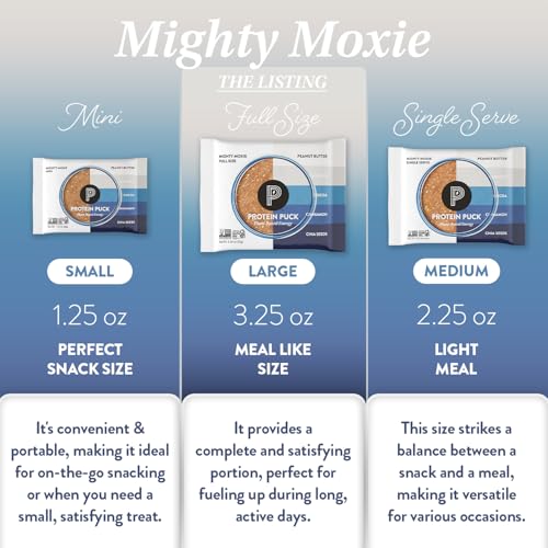 Image of Protein Puck Plant Based Protein Bars 16 Count 3.25oz Full Size MightyMoxie | Snacks with Vegan Protein, Gluten Free, Non Dairy, Kosher Certified Non GMO Premium Healthy Bars