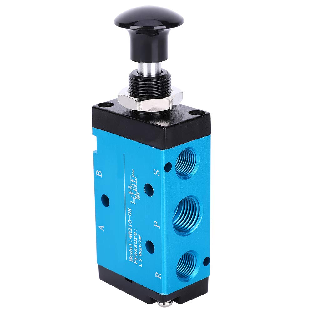 Sorandy Aluminum Alloy Hand Control Valve 2-Position 3-Way Air Component for Workshop Use