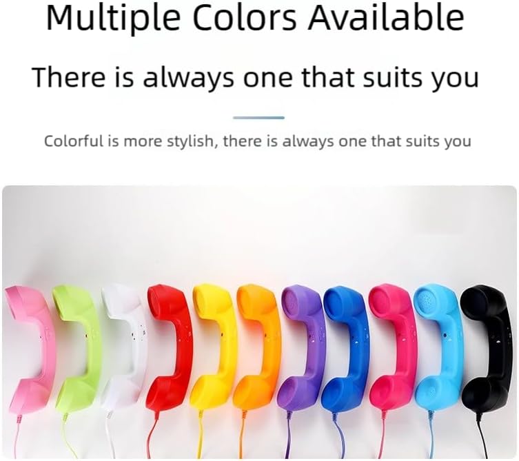 Miniatura 6 de Auricular de teléfono retro, tipo C con cable compatible con iPhone 17161514 y Android, conector de 0.138 in, estilo clásico pop para llamadas