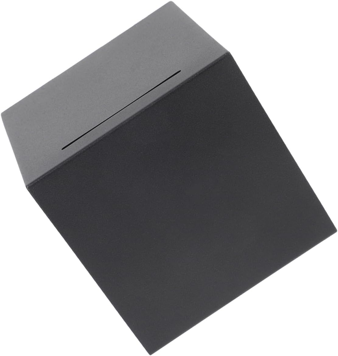 Stainless Steel Piggy Bank Money Box for Adults, Square 20x20cm Matte Black Unbreakable Savings Bank Coin Container for Home and Office