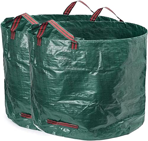Wlikn Garden Waste Bags 2-Pack-72 Gallons(272L) Reusable Leaf Bags with 4 Handles,Extra Large Lawn Pool Garden Heavy Duty Waste Bag for Loading Leaf, Trash, Yard Waste Bags Gardening Clippings Bags