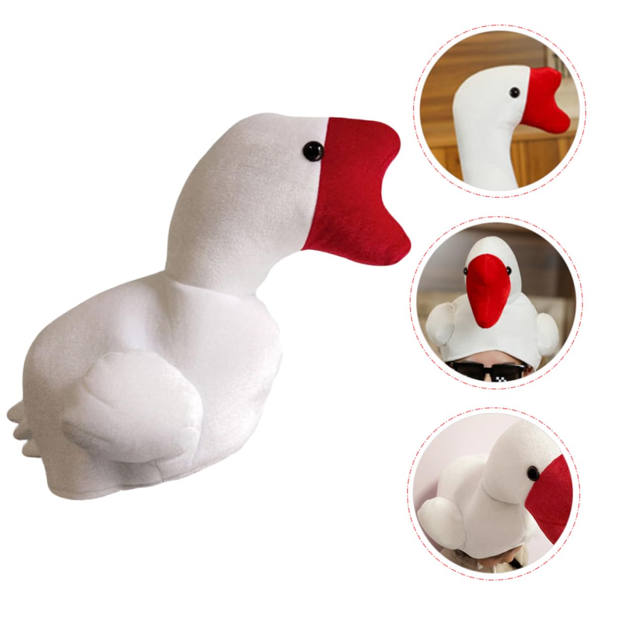 VANZACK Novelty Plush Animal Hat Goose Headgear Comfortable Joyful Costume for Parties