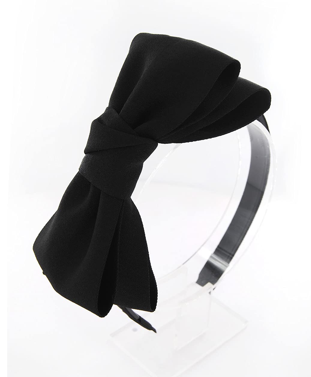Cerchietto Per Capelli Con Fiocco Annodato Nero: Elastico E Antiscivolo, Accessorio Moda Donna E Ragazza