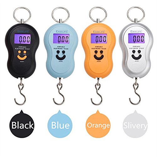 Image of Easelife Pocket Electronic Weighing Scale, Digital 50Kg Weighing Scale Heavy Duty Portable, Metal Hook Type Luggage Scale(A04)