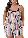 Summer Mae Plus Size Swim Romper Women One Piece Swimsuit Blouson Bathing Suit with Pockets 2025 Modest Swimwear Orange Bohemian 22 Plus