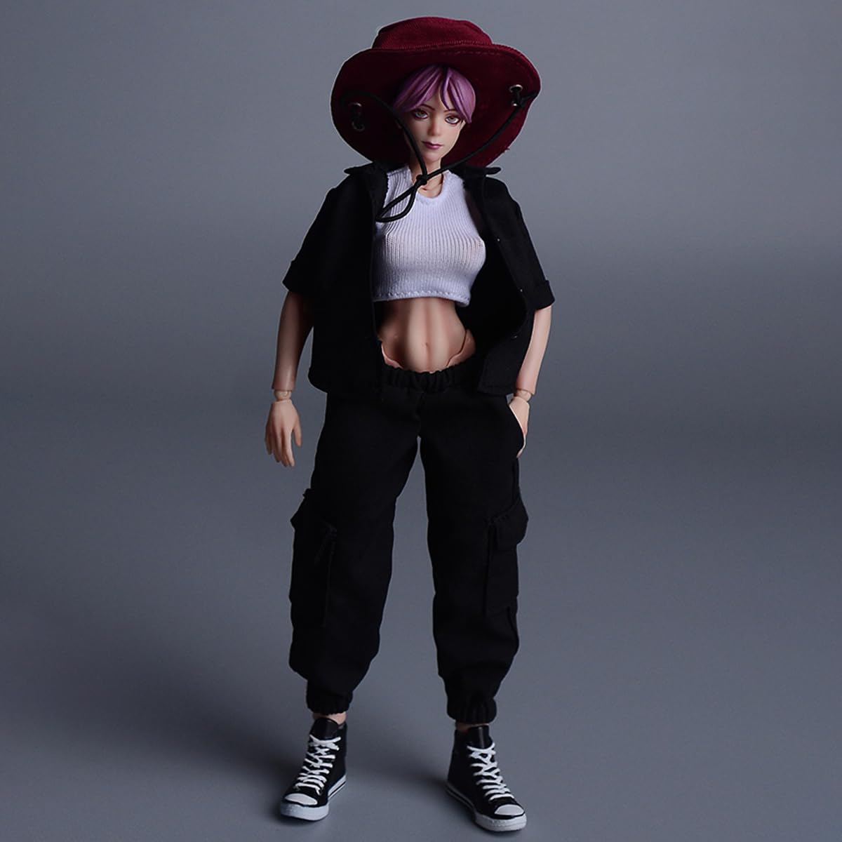 Amazon.co.jp: HiPlay ATStory フィギュア用 丸い帽子 暗赤色 1/12