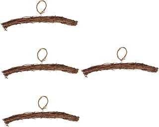 SOLUSTRE 4pcs Rattan Hanger Grapevine Twig Garland DIY Wreath Garland Vine Christmas Vine Wreath Rattan Vine Door Wreath Christmas Front Door Wreath DIY Crafts Vine Branch Hanging Vine