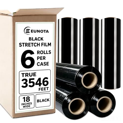 Image of 6 Pack Shrink Wrap Roll, 18 inch Wide Total 3546ft Industrial Stretch Film
