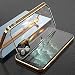 Produktbild Double-Sided Buckle Magnetic Clear Case, 360° Full Body Protection Cover Case Drop Protection Case for iPhone 12/12Mini/12Pro/12Pro Max/11/11Pro/11Pro Max For iP 12Pro max Gold