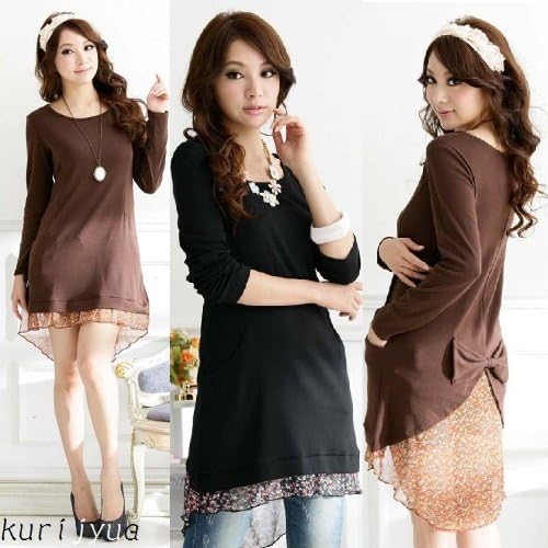 Amazon Co Jp 大きいサイズ レディース 細見え大人かわいいワンピース Ll 3l 4l 5l フリー ブラック4l 服 ファッション小物