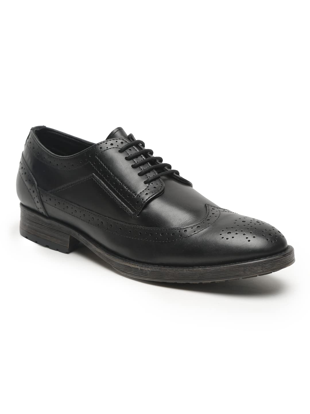 Teakwood Genuine Leather Stylish Lace Derby Formal Shoes for Men(Black1, 44) (B09TR21HV6) Amazon Price History, Amazon Price Tracker
